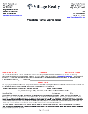Vacation Rental Agreement