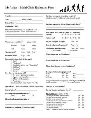 Patient Medical History Form