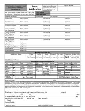 Building Permit Application