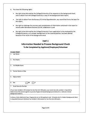 Minnesota Criminal Background Check Authorization Form