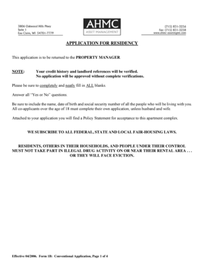 Residential Rental Application Form
