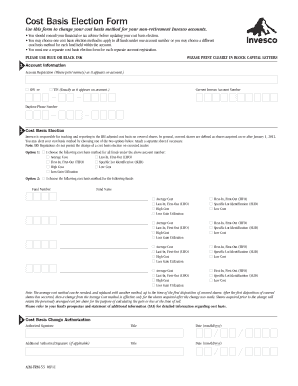 Cost Basis Election Form