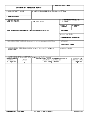 Government Inspection Report