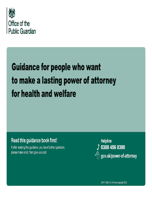 Lasting Power of Attorney for Health and Welfare