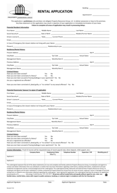 Rental Application Form