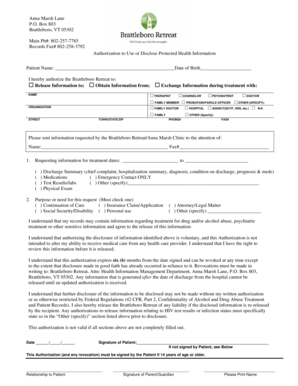 Authorization to Use or Disclose Protected Health Information