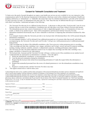 Telehealth Consultation Consent Form