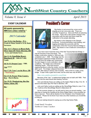 April 2015 Newsletter Posted - Fmcanworg - fmcanw