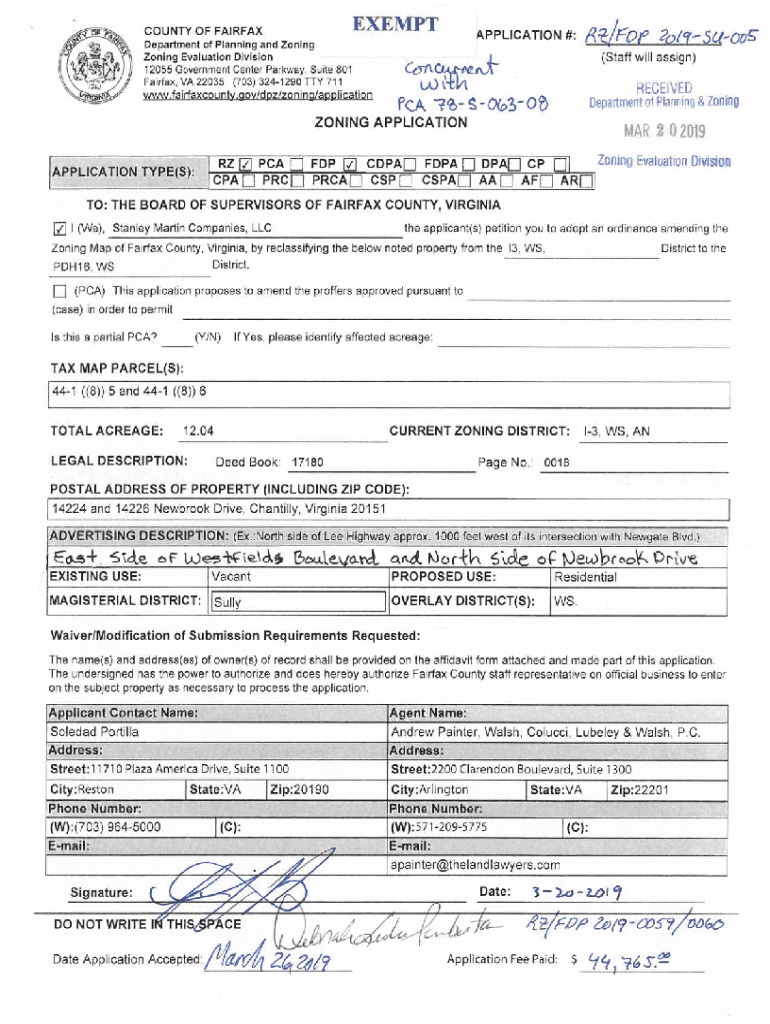 Fillable Online fairfaxcounty Zoning in Fairfax CountyPlanning