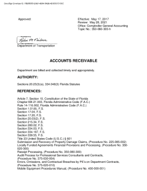 350-010-303-c, Accounts Receivable Procedure