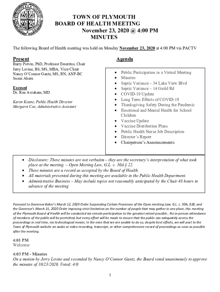 Fillable Online TOWN OF PLYMOUTH Fax Email Print pdfFiller