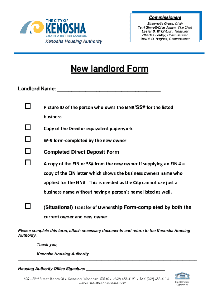 Fillable Online Kenosha Housing Authority, WI Section 8 HousingKenosha