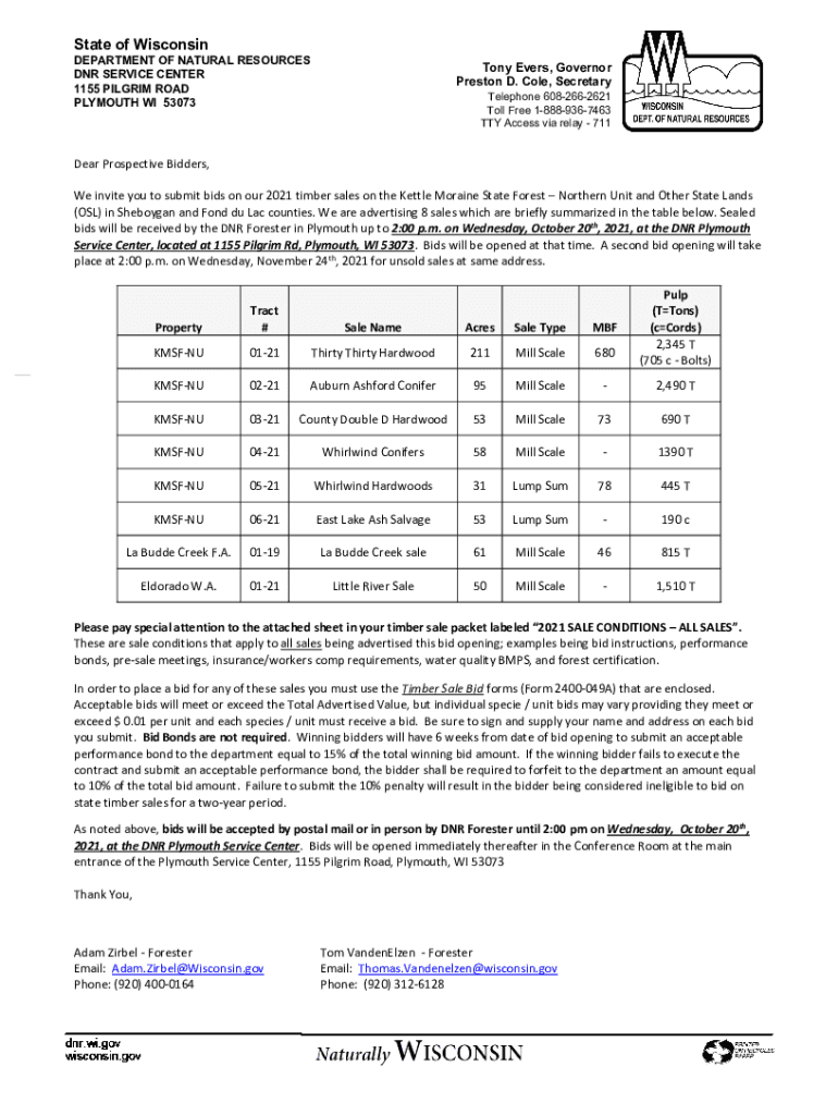 Fillable Online dnr wisconsin Kettle Moraine State Forest Northern
