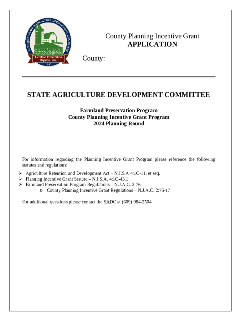 Process List for submitting a PLANNING INCENTIVE GRANT Doc Template