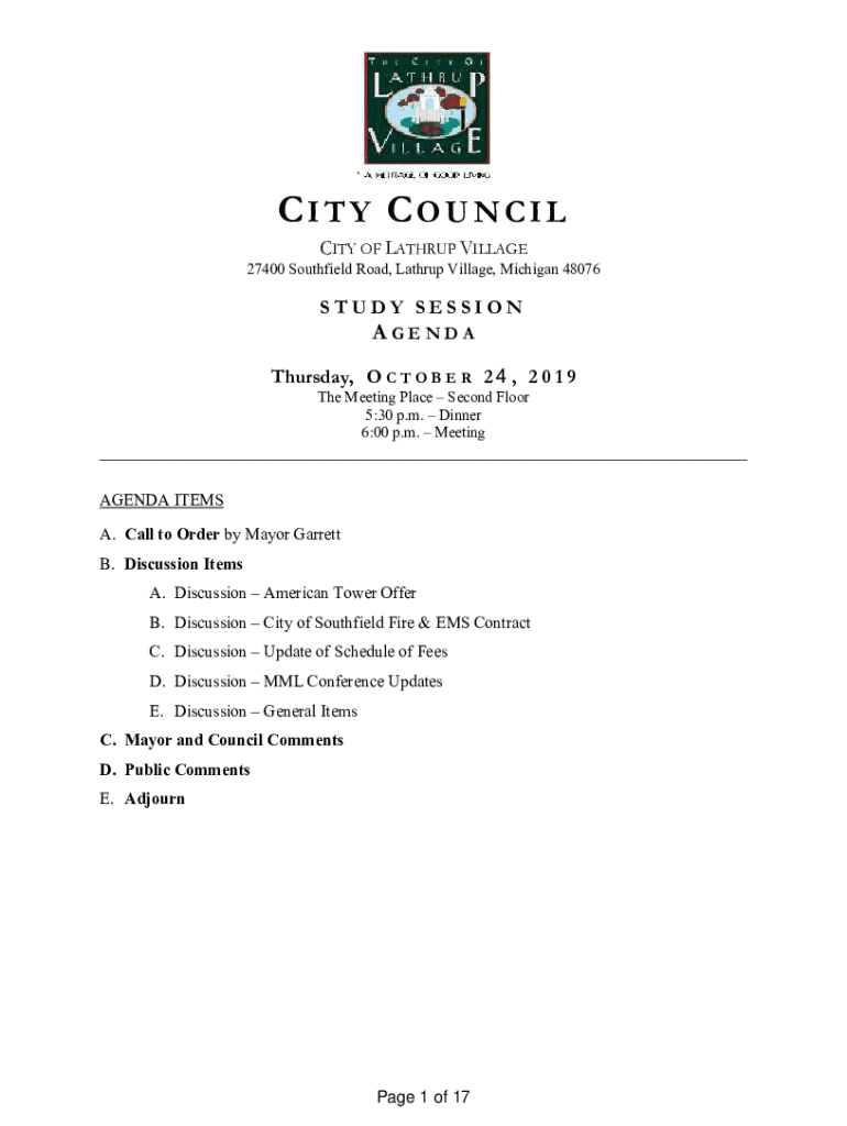 Fillable Online Lathrup Village council member allegedly caught on