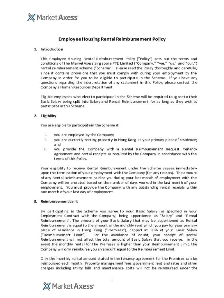 Fillable Online Employee housing policy NSW Department of IndustryEmployee housing policy