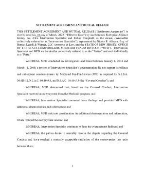 Fillable Online Settlement And Mutual Release Agreement: Definition Fillable Online Settlement And Mutual Release Agreement: Definition