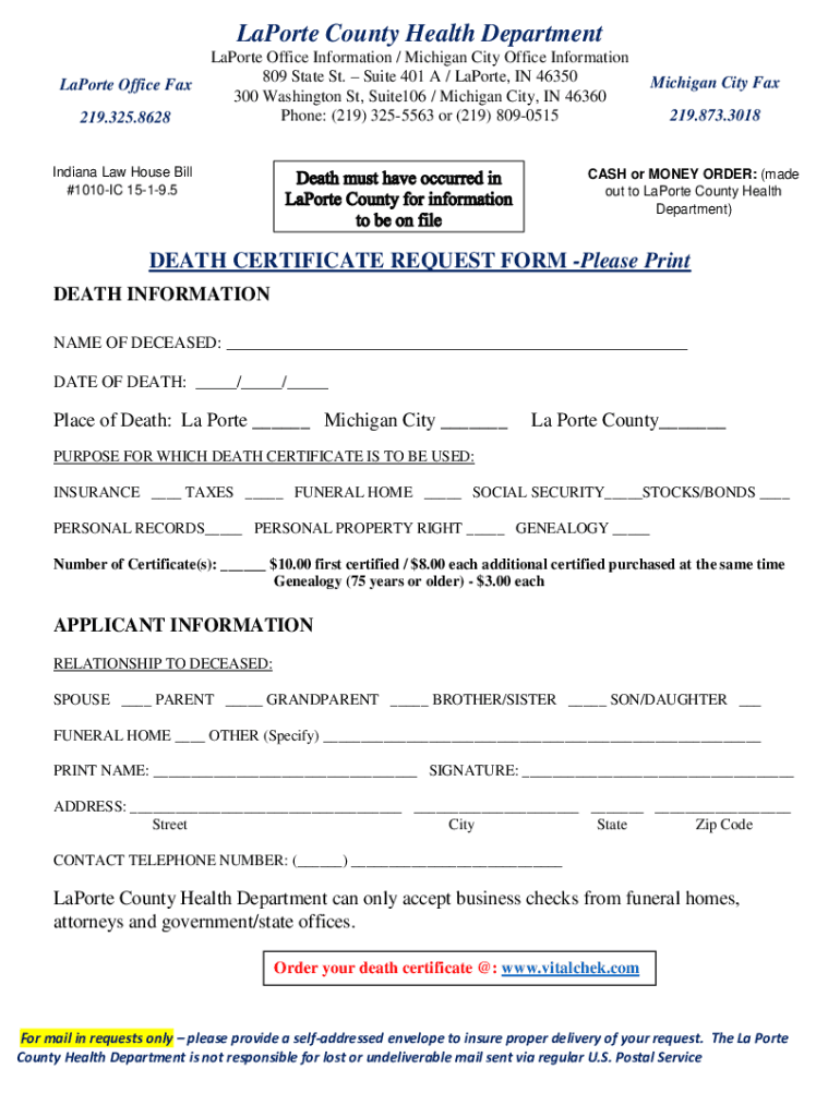 laporte county health department Preview on Page 1