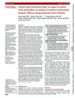 Violent injury prevention does not equal to violent crime prevention