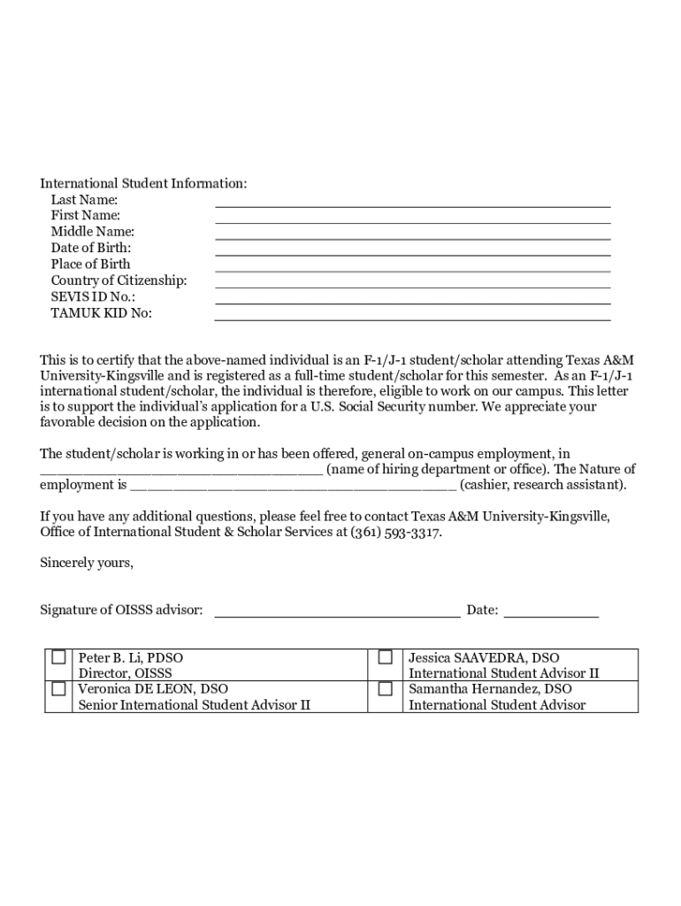 International Students and ScholarsSocial Security and ITIN - UniversitOffice of International Student and Scholar ServicesInternational Students and ScholarsSocial Security and ITIN - UniversitInternational Students and ScholarsSocial Security Preview on Page 1