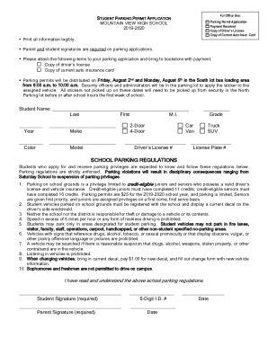 Fillable Online 11+ Parking Permit Application Templates in PDF DOCDisabled Parking, Placards ...
