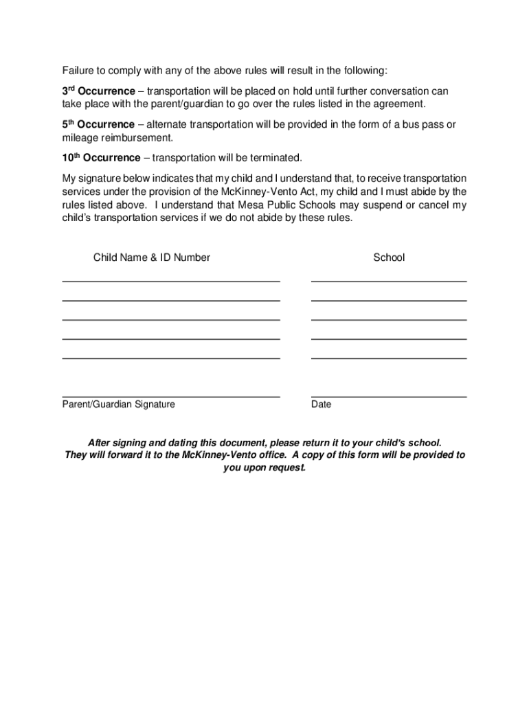 Fillable Online McKinneyVento Homeless Education, SD Department of