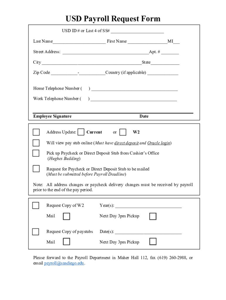 Payroll Information - Poway Unified School DistrictPayroll - Finance Office - University of San Dieg Preview on Page 1