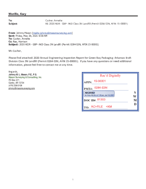 Fillable Online 2020 Annual Engineering Inspection Report - ADEQ Fax ...