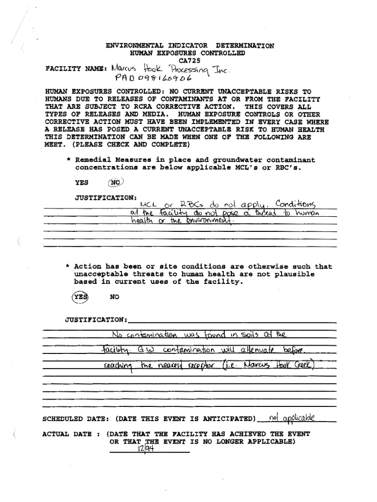 Fillable Online EPA Region 3 RCRA Corrective Action Environmental