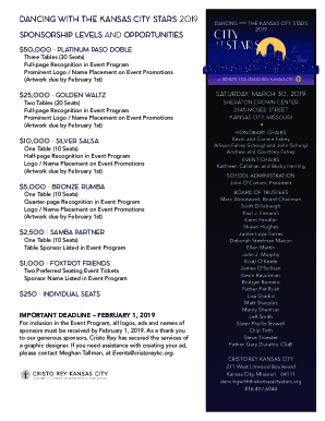 Fillable Online DANCING WITH THE KANSAS CITY STARS DANCING THE KANSAS