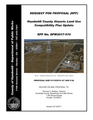 Fillable Online REQUEST FOR PROPOSAL (RFP) Humboldt County Airports ...