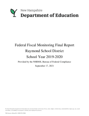 Federal Fiscal Monitoring Final Report Raymond School ...