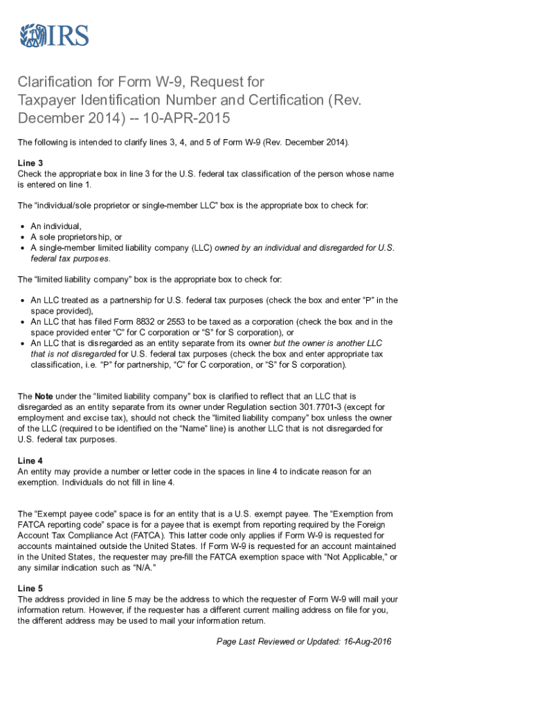 Fillable Online Form W-9: Request for Taxpayer Identification Number ...