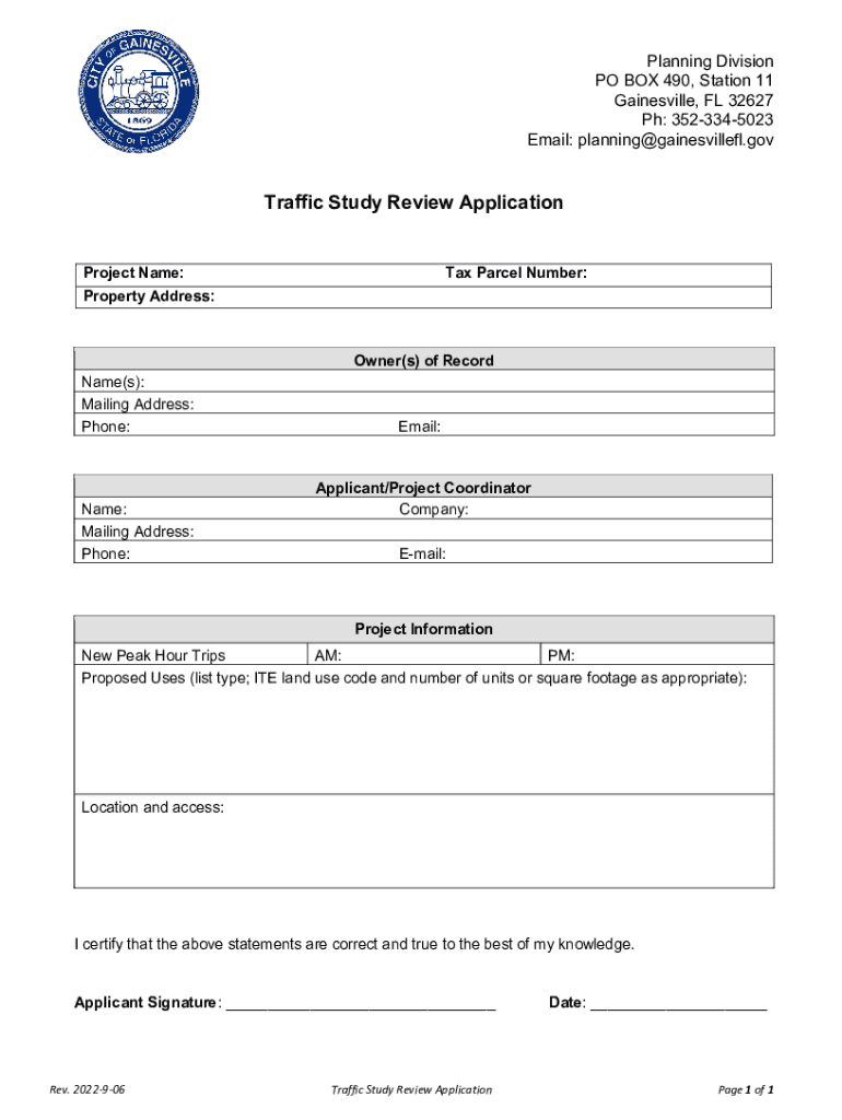 Planning Forms Welcome to the City of Gainesville Preview on Page 1