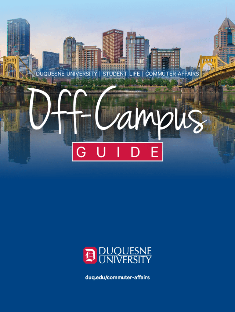 Fillable Online duquesne university student life commuter affairs South ...