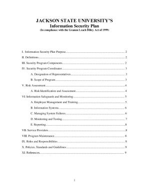 Fillable Online Gramm Leach Bliley Act Information Security Plan Fillable Online Gramm Leach Bliley Act Information Security Plan