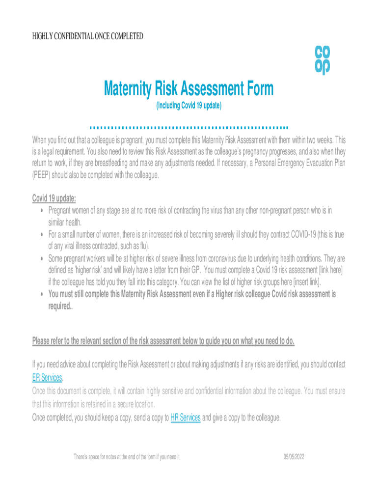 Fillable Online Maternity Risk Assessment Form Fax Email Print PdfFiller fillable-online-maternity-risk-assessment-form-fax-email-print-pdffiller