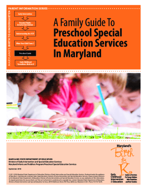 Fillable Online Maryland State Department of EducationDivision of Early ...