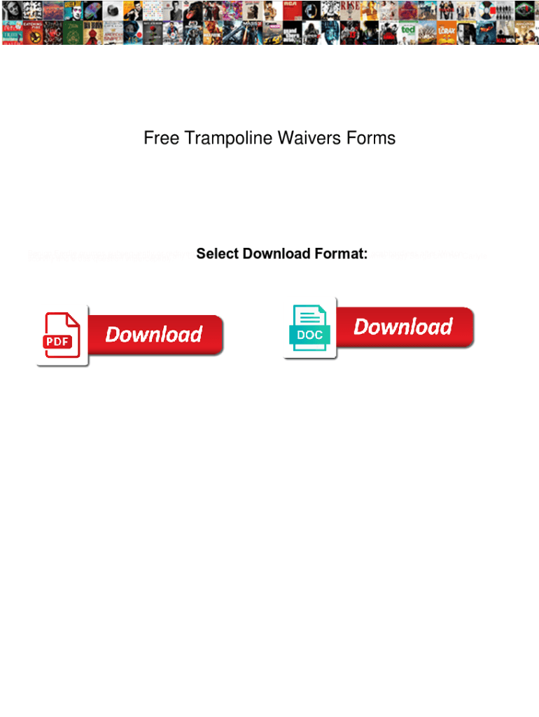 Fillable Online Trampoline Liability waiverLiability Waiver ...
