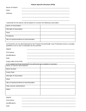 Patient specific directions and patient group directionsWessex LMCs: Patient Specific Directions (PSDs) andWessex LMCs: Patient Specific Directions (PSDs) andWessex LMCs: Patient Specific Directions (PSDs) and