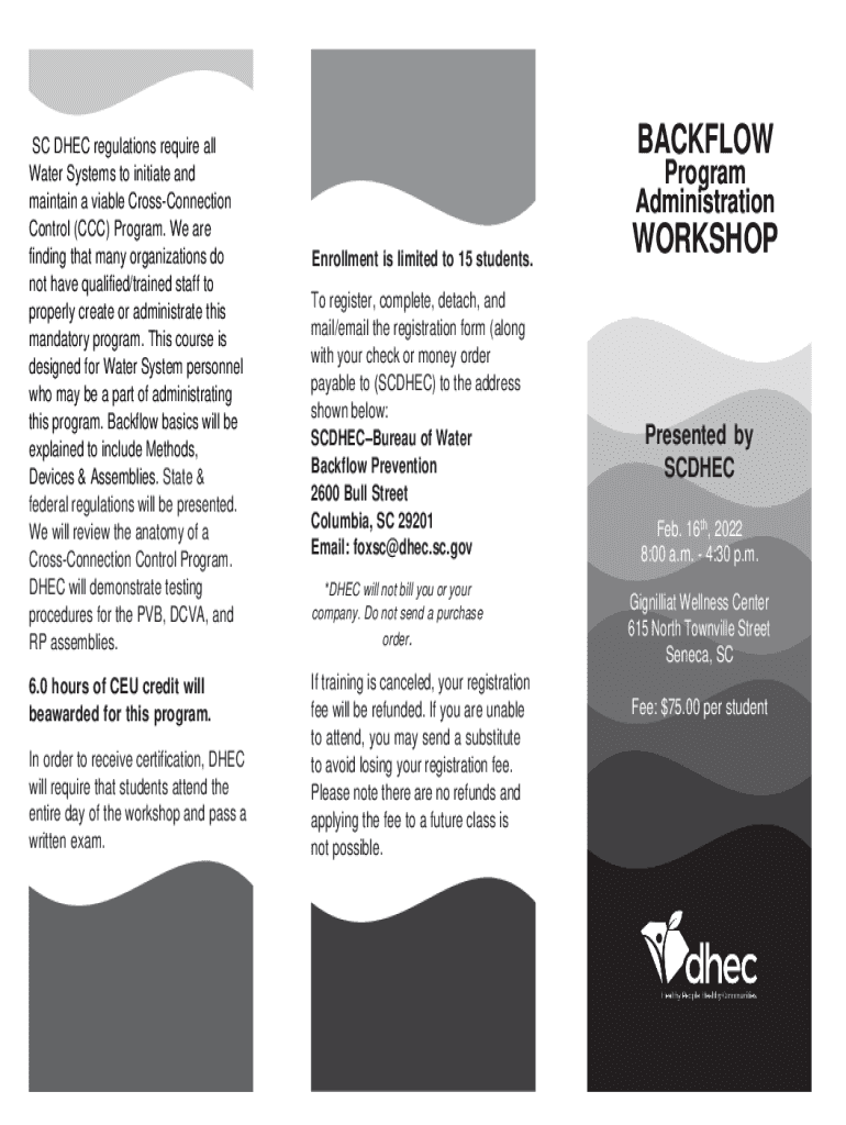 Fillable Online scdhec.govBOWwaterregulationsstandardsWater