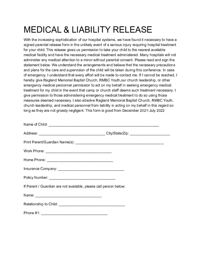 Fillable Online Medical Liability Waiver Form FormSwift Fax Email