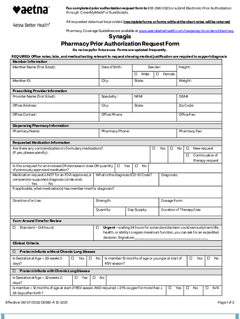 Fillable Online Pharmacy Prior Authorization Request Form Fax Email