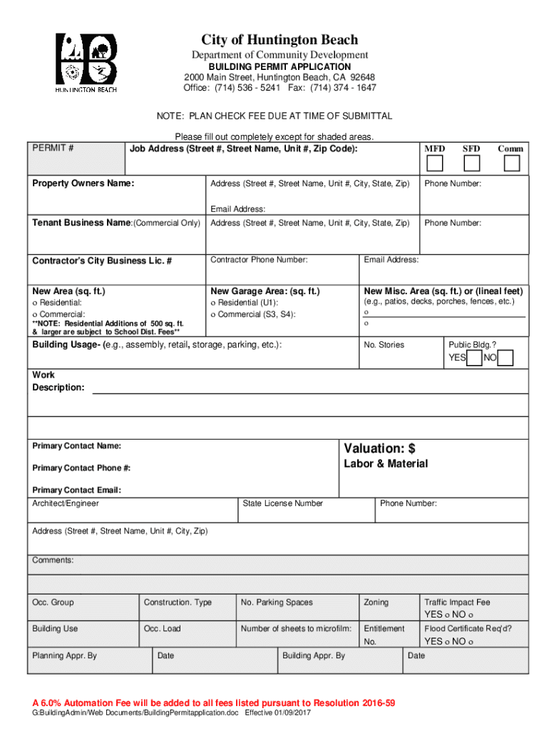 City of Huntington Beach, CA - Community Development Department Preview on Page 1