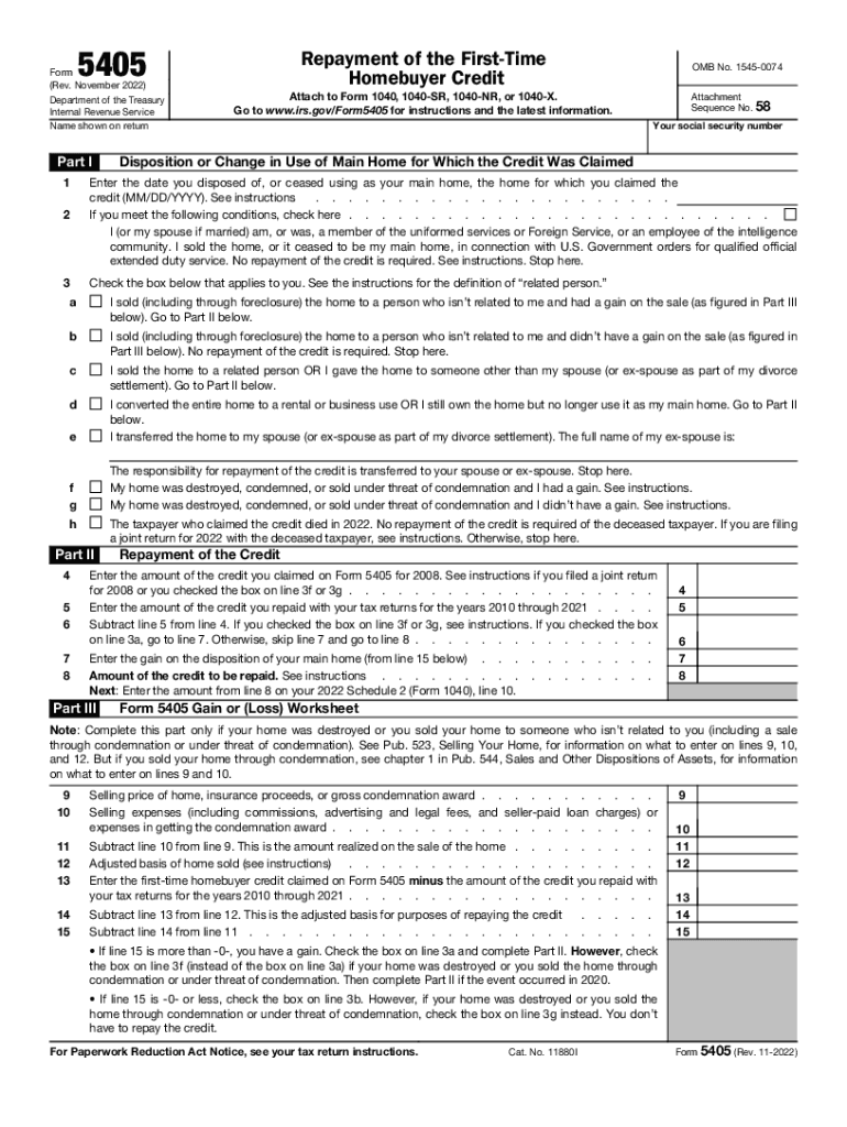 form 5405 Preview on Page 1.