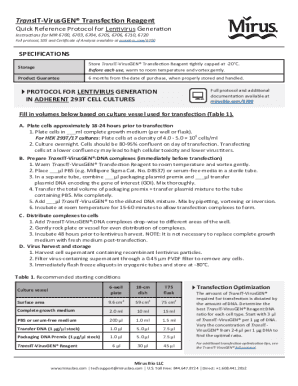 Fillable Online us.vwr.comassetsvcassetTransIT Lenti Transfection ...