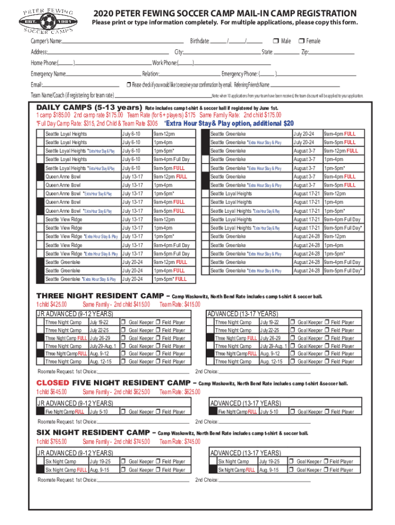 Peter Fewing Soccer CampsWestern WashingtonNorthwestPeter Fewing Soccer CampsWestern WashingtonNorth Preview on Page 1