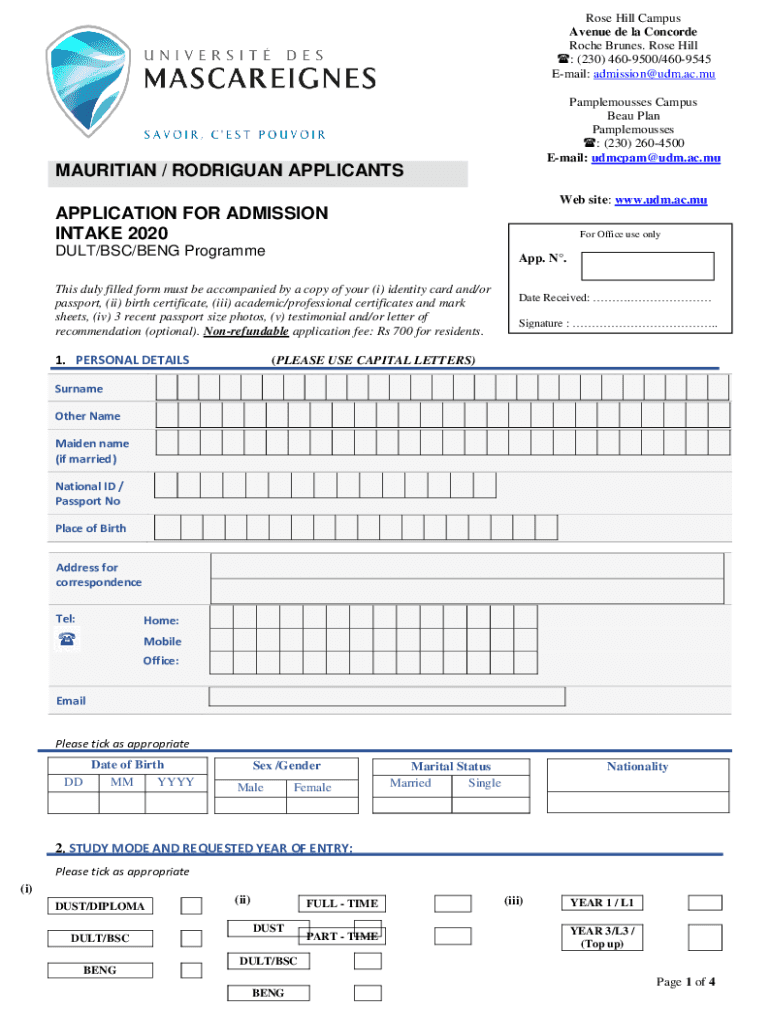 Fillable Online Mauritian candidates English Application Form 2020 pdf Fax Email Print PdfFiller Fillable Online Mauritian candidates English Application Form 2020 pdf Fax Email Print PdfFiller
