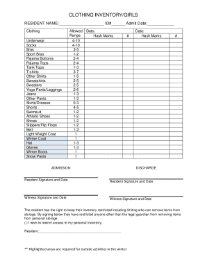 Clothing Store Inventory List TemplateWord &amp;amp; Excel Templates