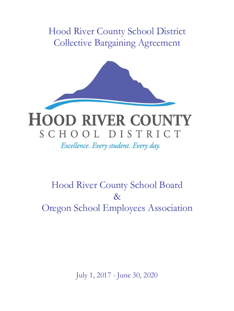 Fillable Online Hood River County School District Collective Bargaining